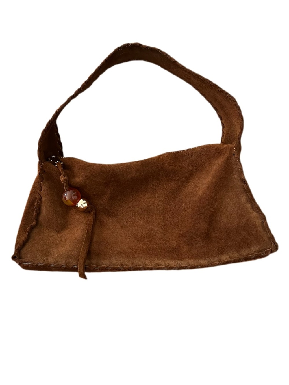 Cheval Firenze Genuine Brown Suede Leather Shoulder Bag